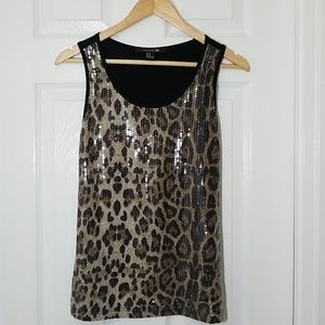 Forever 21 Tops - Forever 21 sequined leopard print tank top Forever 21 Tops - Forever 21 sequined leopard print tank top
